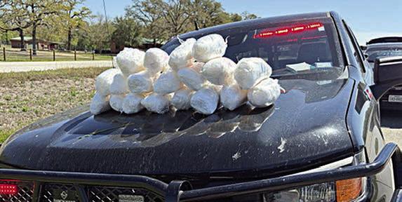 Approximately 42.5 pounds of methamphetamine in numerous bundles were discovered during a traffic stop initiated by Fayette County Sheriff's Office Drug Interdiction Investigator David Smith on Highway 71 near La Grange.