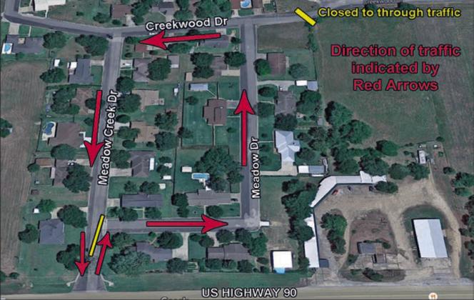 MEADOW CREEK TO HAVE ONE-WAY TRAFFIC ON HALLOWEEN