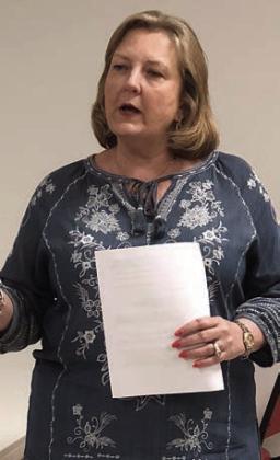 Lunch-and-learn speaker  Linda Morrison gave a program on Second Chance Emporium in La Grange recently.