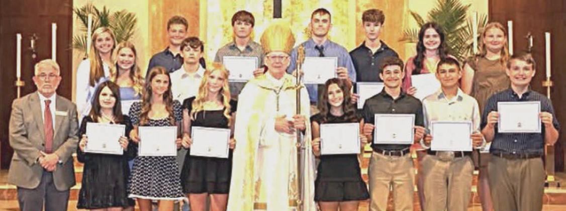 St. Rose eighth graders receive bishop’s award