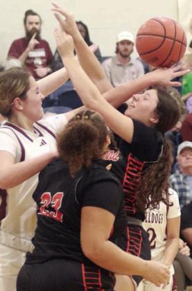 Jordin Davis gets fouled on a shot in the second quarter.