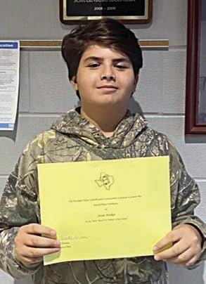 Second place winner Jesse Hooker from Schulenburg ISD