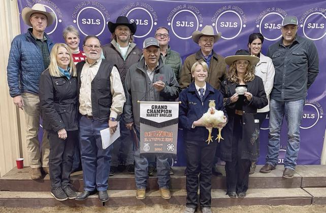 Sticker Photo By Darrell Vyvjala BROILERS – Exhibitor: Joseph L. Schindler III (front). Sales price: $6,000.