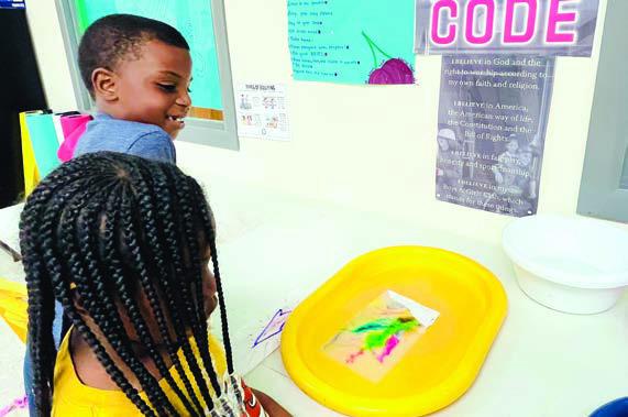BGC members enjoy paper towel art