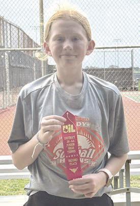 AVERY HARTENSTEINER 2nd Place Grade 7 Girls’ Singles