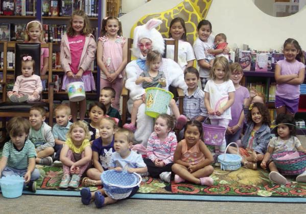 Early jump on Easter at Library Sat.
