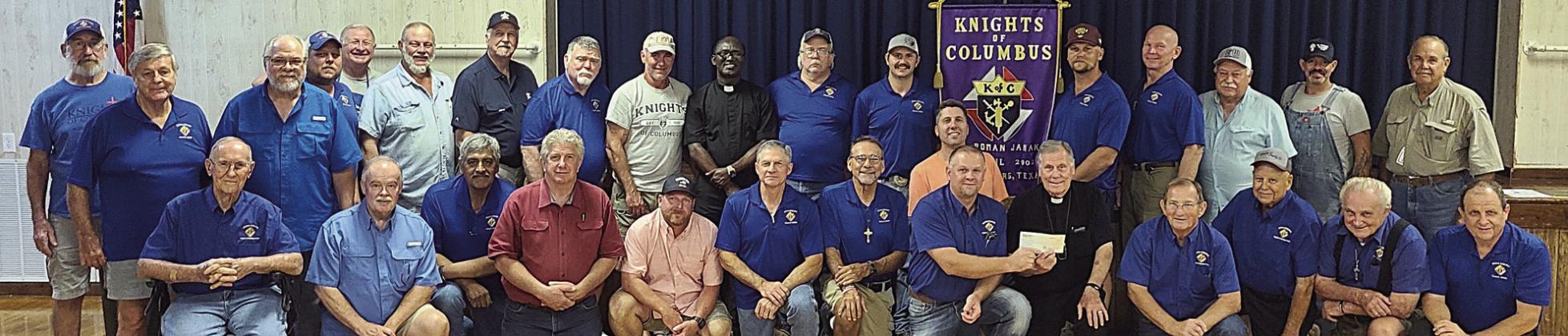 Knights of Columbus donate to St. Rose School bus fund