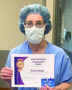 Doris Klesel , RN, January 2022 St. Mark’s HeRO Award
