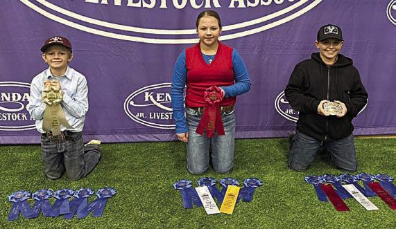 Champion Junior Team – (from left) Joe Carrales, Kinley Kutac, Hudson Holub and (not shown) Emma Zweschper. Hudson Holub and Emma Zweschper are members of the Schulenburg 4-H.