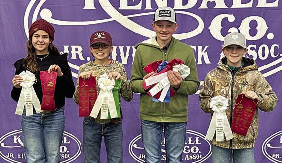 3rd Place Intermediate Team – (from left) Adalyn Carrales, Tate Fritsch, Holden Holub and Crockett Guenther. Holden Holub and Crockett Guenther are members of the Schulenburg 4-H.