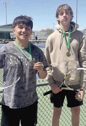 MAX HERNANDEZ &amp; ADAM SCHRAMEK First Place Junior Varsity Boys’ Doubles