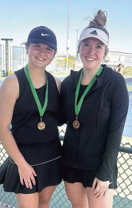 LANDRY ZAPALAC &amp; REAGAN DUSEK Third Place Varsity Girls’ Doubles