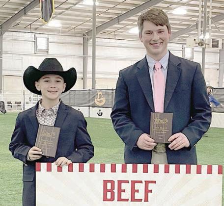 Winners – In the junior division, Crockett Guenther (left) finished fifth overall and in the senior division, Cooper Mau (right) was reserve champion.