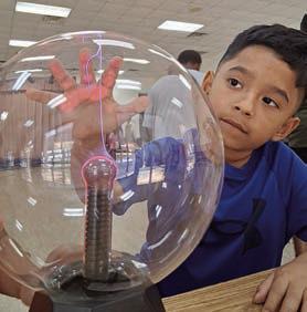 Exploring electricity through a plasma orb is Yoel Martinez .