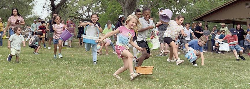 Young visitors race to find eggs hidden throughout the grounds during a previous Easter on the Bluff at Kreische Brewery and Monument Hill State Historic Sites.