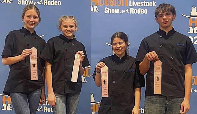 4th plac e – In the junior healthy dessert category, 4th place went to the team of (from left) Hailey Janish, Scotti Beseda, Mackayla Griffin and Kandon Kaspar, all members of the Fayetteville 4-H.