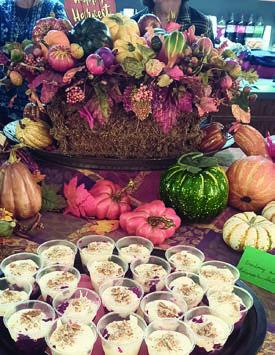 Centerpiece for the Garden Club meeting had a harvest theme.