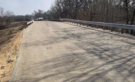 The final touches on the new bridge on Anders Bottom Road are expected in the next couple of weeks.
