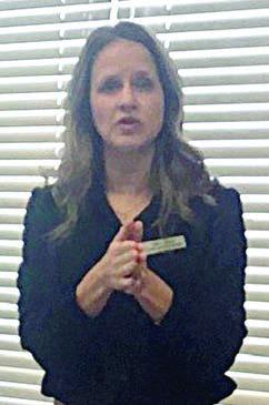 Guest speakers were Cheryl Pekar (left), who spoke to members about the Stanzel Family Foundation’s history and causes, and Melanie Ramirez (right), programs director for the Stanzel Family Foundation, who elaborated on scholarships and grants.