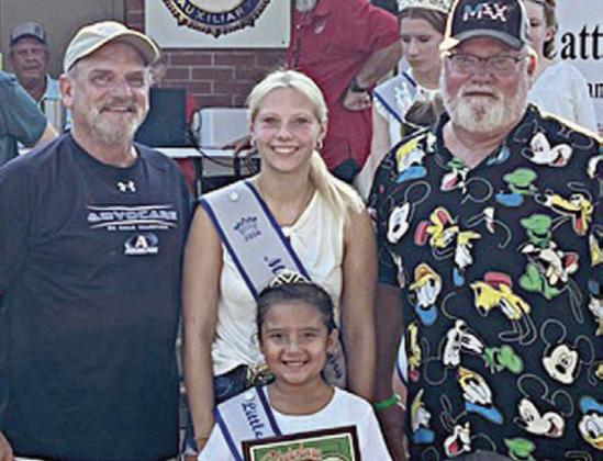 Local Chili 1st Place – “Chief’s Kookers” - Lonnie Taylor (left) and Kyle Taylor (right) of Schulenburg. Local Chili 2nd Place – “Spice Spice Baby” - Bobbie Rainosek of Schulenburg. Local Chili 3rd Place – “Bean Bros” (Schulenburg 4-H) - Gage Smrkovsky, Wyatt Smrkovsky, Crockett Guentert, Rowdy Guentert, Abe McBride, Dylan Zweschper, Layton Wick, Clay Hoffmann. Sticker Photo By Kade Vyvjala