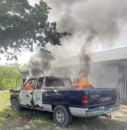 Pickup fire extinguished by FF&amp;R