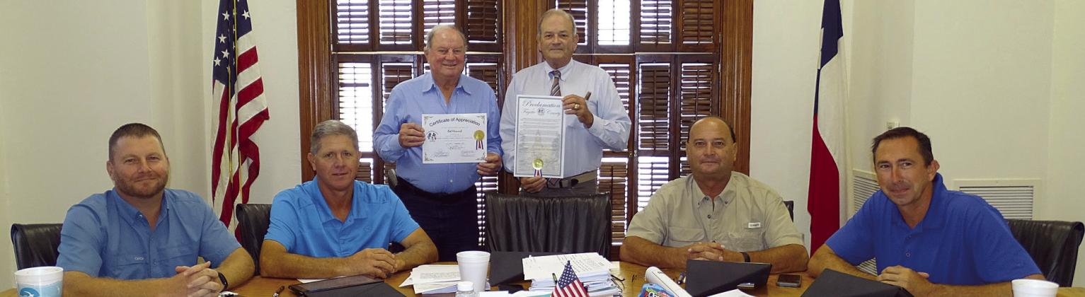 Heinrich recognized by Commissioners Court for his years of service