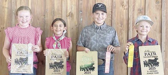 Reserve Champion Junior Team – (from left) Abigale McBride, Emma Zweschper and Joe Carrales.