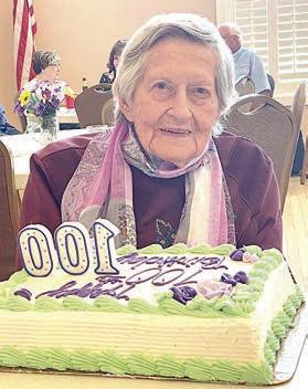 Celebrating her 100th birth day was Helen Mikus.