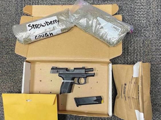 The drugs and handgun found by SPD officers in a vehicle at the local Pilot.