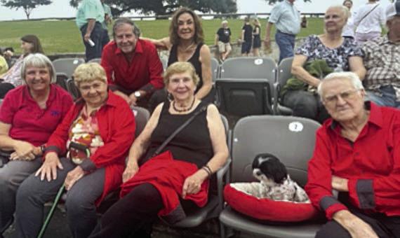 Board members for the Polka Lovers Club of Texas Museum include (front row, from left) Jan Koehn and Jane Freis, directors; Joyce Bohuslav, member outreach; mascot “Louie”; Willie Bohuslav, immediate past president; (back row) Gary Bucek, president; and Carol Artz-Bucek, secretary/treasurer.