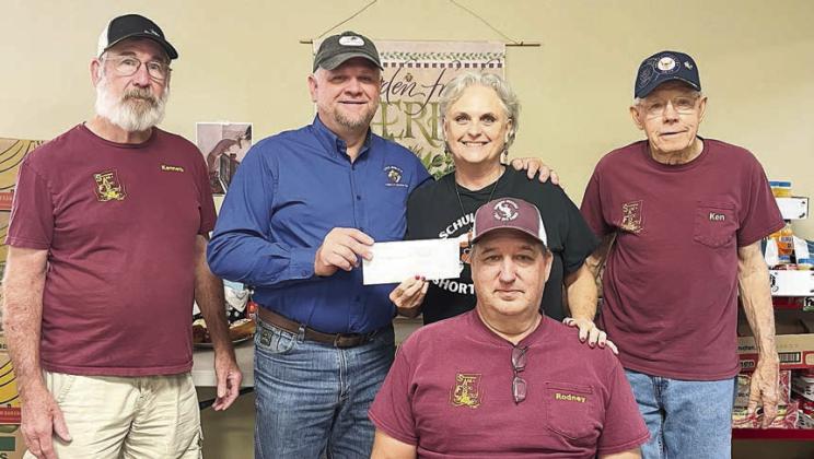 Knights of Columbus present check to Food Pantry