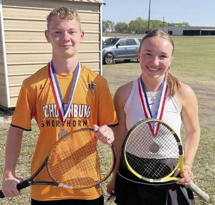 CADEN HERZIK &amp; MIKAYLA OTTO Second Place Varsity Mixed Doubles • Regional Qualifiers