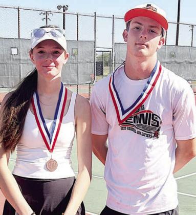 EMMRIE MARX &amp; ZANE BRENEK Third Place Varsity Mixed Doubles