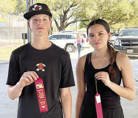 LJ SCHINDLER &amp; PERLA MARTINEZ Second Place Junior Varsity Mixed Doubles
