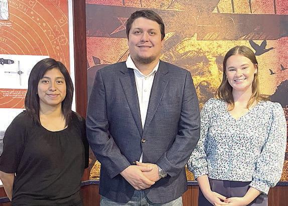 Recent recipients of the Stanzel Family Foundation’s professional scholarship are (from left) Jennifer Garza, Martin Bigham and Hannah Heger.