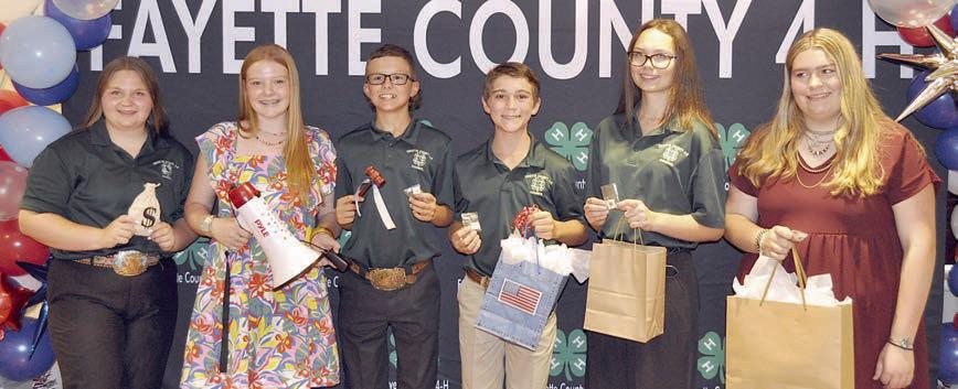 2026-27 COUNTY 4-H Council Officers – (from left) Brealey Nieto, Kaisley Janecka, Tate Fritsch, Crockett Guenther, Tatum Fritsch and Rheagan Karisch.