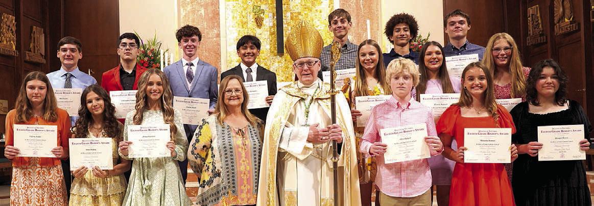 St. Rose eighth graders receive Bishop’s Award