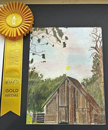 Artwork of Zoey Vela, Gold Medal winner