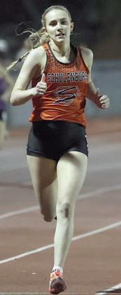 Jenna Guentert placed second in the 400-meter dash. Photo By Melanie Berger / Courtesy of Flatonia Argus