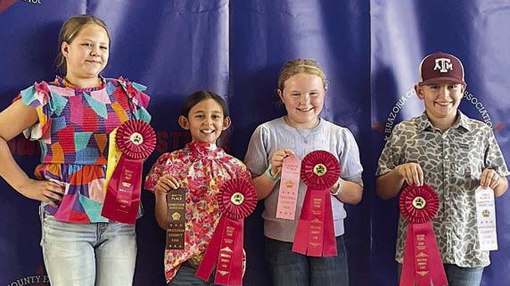 Reserve Champion Junior Team – (from left) Kinley Kutac, Emma Zweschper, Abigale McBride and Hudson Holub. Emma Zweschper, Abigale McBride and Hudson Holub are members of the Schulenburg 4-H.