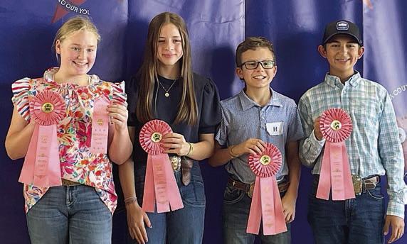 4th Place Intermediate Team – (from left) Julia Melton, Addison Berckenhoff, Tate Fritsch and Dylan Zweschper. Dylan Zweschper is a member of the Schulenburg 4-H.