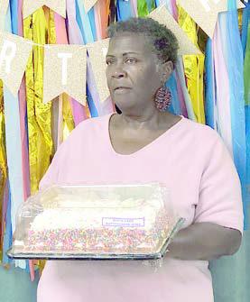 Birthday honoree for July was Alfreda Ellison.