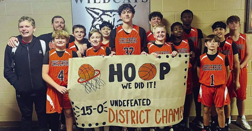 Horn seventh grade ends season as undefeated district champs