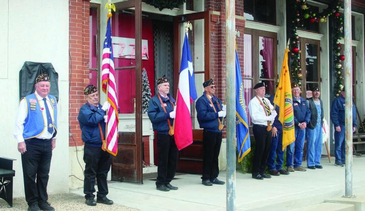 COLOR GUARD – Members of American Legion McBride Post 143 and Vietnam Veterans of America Chapter 870 present  the colors for the opening ceremonies. Sticker Photo By Darrell Vyvjala