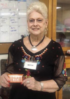 Bingo BLACKOUT Winner recently was Betty Stolarski, who received a gift card from Whataburger. Bill Wagner was the VIP bingo caller that day, but he got away without being on the picture.