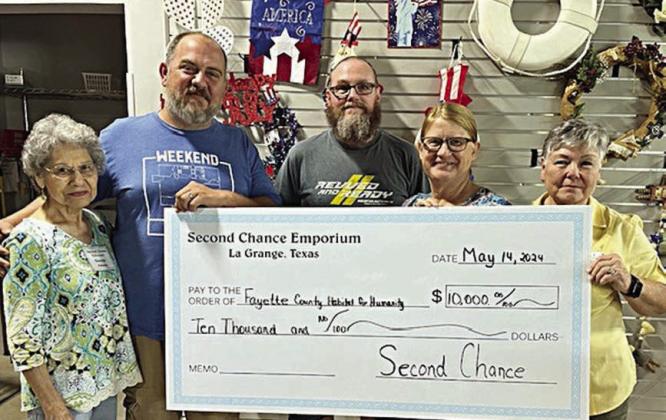 Second Chance donates to Habitat for Humanity