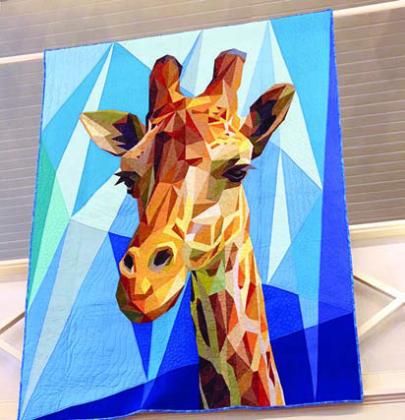 ‘Giraffe’ at the Texas Quilt Museum. The current exhibit is “All Creatures Great and Small.”