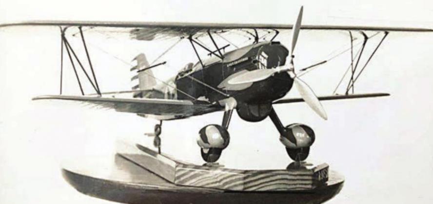 Victor Stanzel’s creativity and attention to detail are evident in this solid wood model airplane replica he carved as a young man in the 1930s.