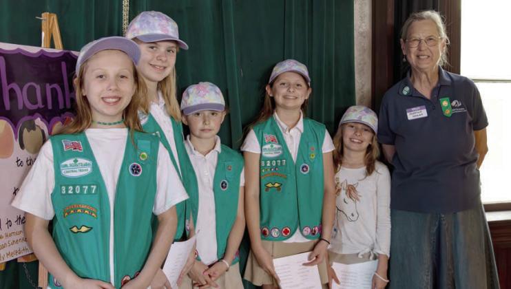 Girl Scouts lead pledge at Women Making History