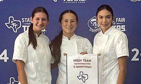 Senior Appetizer Category – (from left) Elena Supak, Eleanor Carey, and Tori Newton.